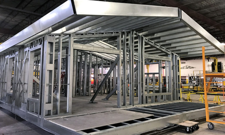 Barndominium factory frame in North Carolina